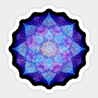 Purple Blue Mandala Design, Sacred Geometry Sticker